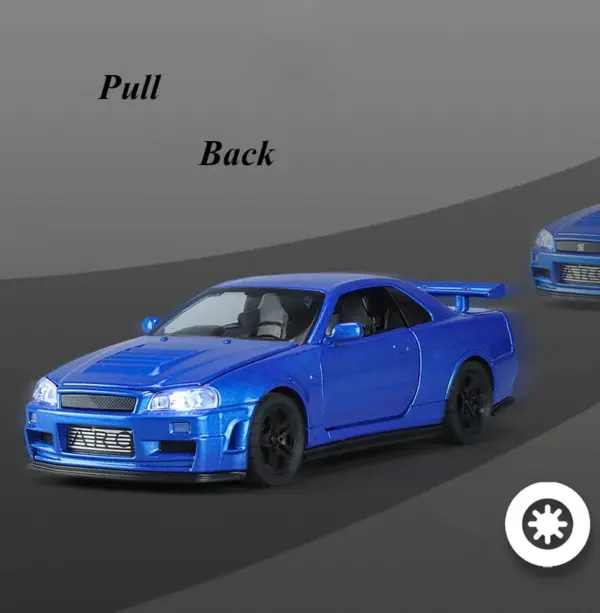 1/32 GTR R34 Diecast Model Car with Sound - Image 5