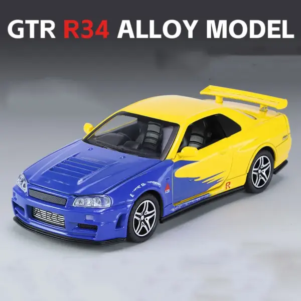 1/32 GTR R34 Diecast Model Car with Sound - Image 9