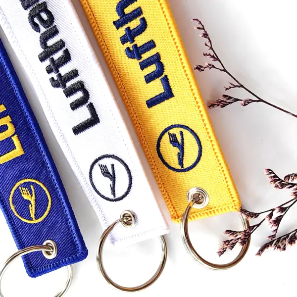 LUFTHANSA Double Sided Embroidery Keychain - Image 6