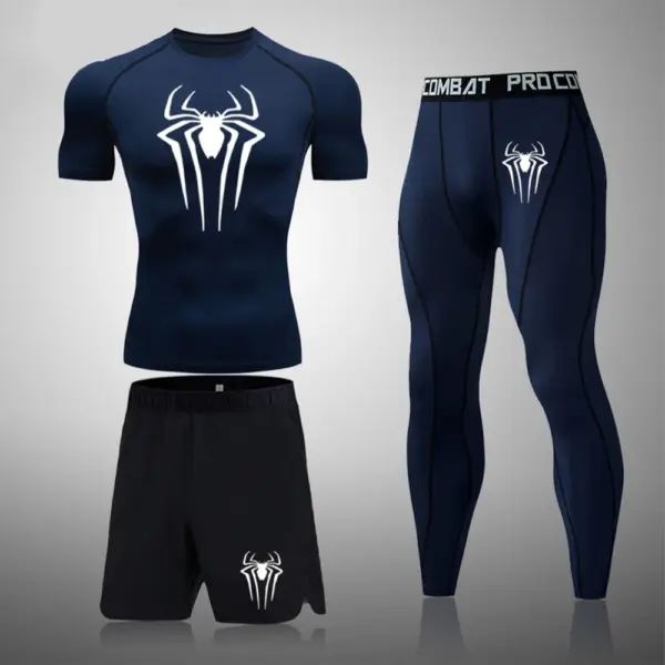 Men's Compression Sports Shirt and Short Set - Image 2