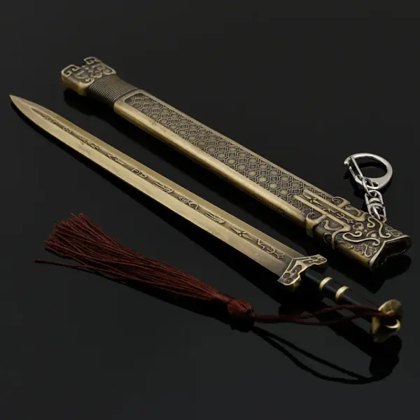 22cm Toy Medieval Sword Keychain Model - Image 3