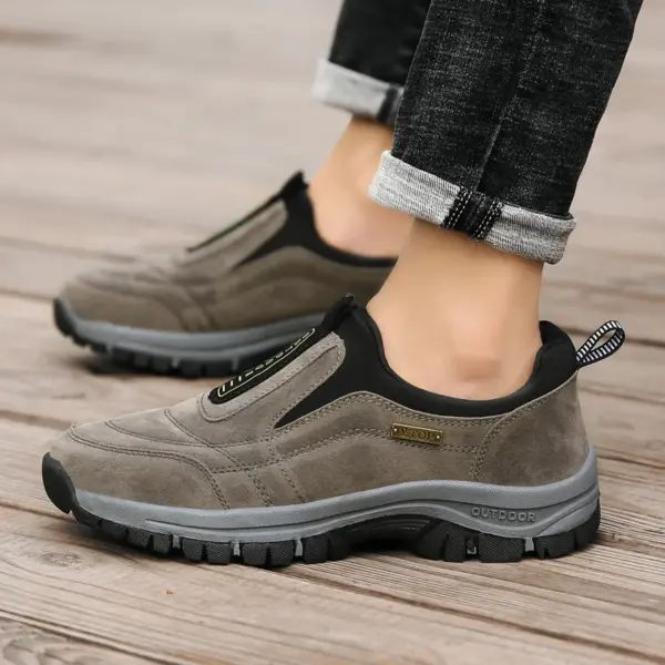Men's Slip-On Suede Hiking Shoes - Image 6