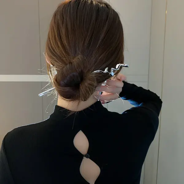 Geometric Metal Hairpins and Combs Set - Image 3