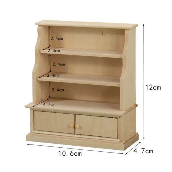 1:12 Scale Wooden Miniature Cabinet for Dollhouse - Image 12