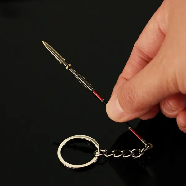 Mini Metal Zhizi Sword Keychain 9cm Model - Image 7