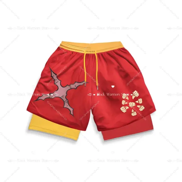 Anime 2-in-1 Sports Shorts for Men - Image 2