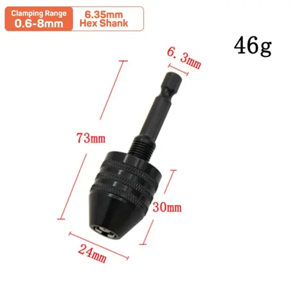 Hexagonal Shank Drill Chuck 0.6-8mm - Image 3