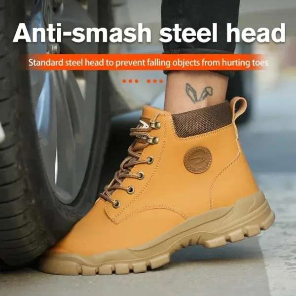 Lightweight Steel Toe Work Boots for Men - Image 2