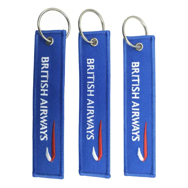 British Airways Blue Keychain Embroidered Tag - Image 3
