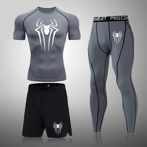Men's Compression Sports Shirt and Short Set - Image 4