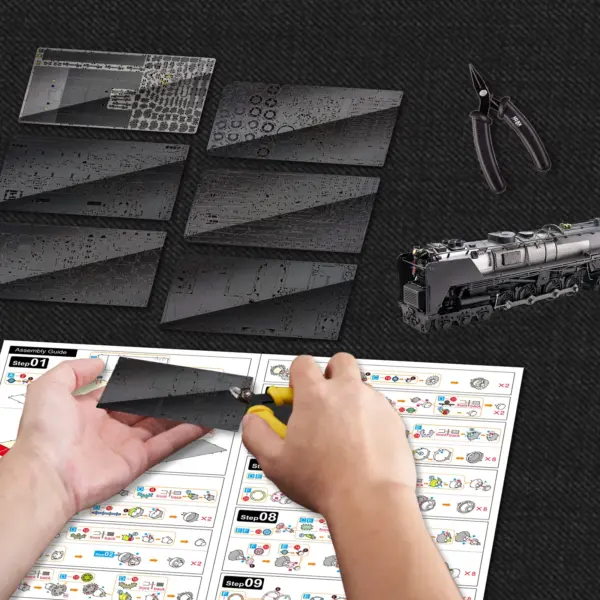 Class S-2 Locomotive 3D Metal Puzzle Kit - Image 5