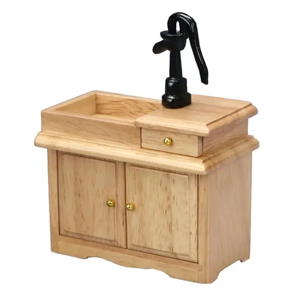 1:12 Scale Wooden Miniature Cabinet for Dollhouse - Image 17