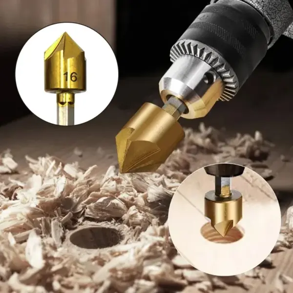 6PC Titanium Plated Woodworking Drill Bit Set - Image 5