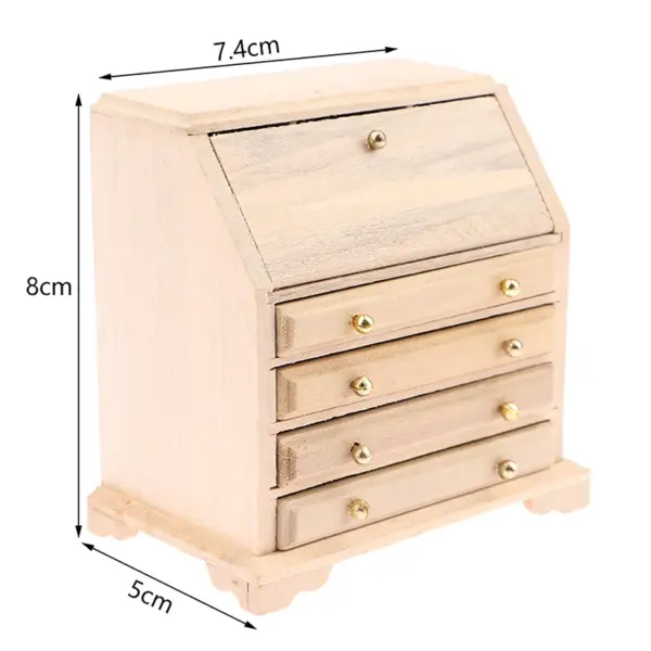 1:12 Scale Wooden Miniature Cabinet for Dollhouse - Image 21