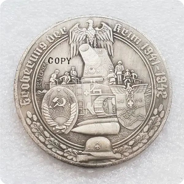 WWII Commemorative Replica Medal 50MM - Image 10