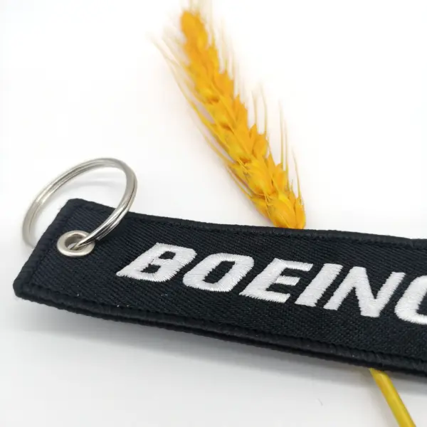 Boeing 737 Double-Sided Embroidery Keychain - Image 2