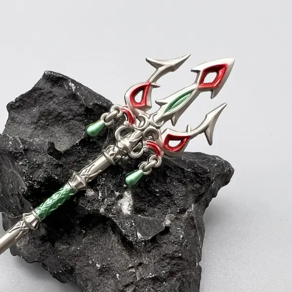 Lightscale Trident Mipha 9cm Metal Keychain - Image 4