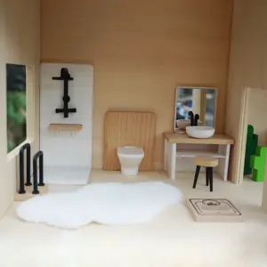 Dollhouse Bathroom Set Washbasin Tub Toilet 16 S9b302cd2fe9a48c7aa04ee8ce39994ac7