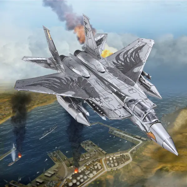 Piececool F-15 Fighter 3D Metal Puzzle Model - Image 6