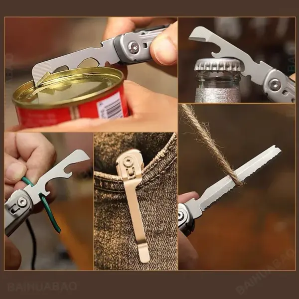 9 in 1 Mini Folding Knife Multitool EDC - Image 3