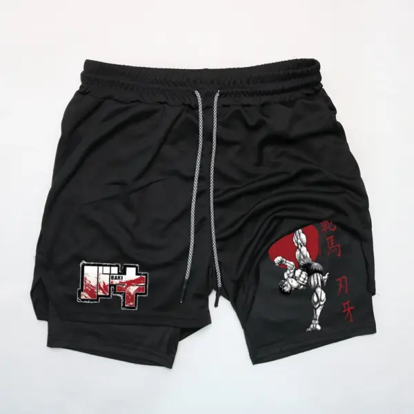 Anime Baki Hanma Fitness Shorts for Men - Image 2