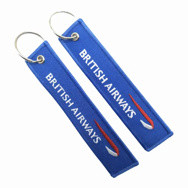 British Airways Blue Keychain Embroidered Tag - Image 4