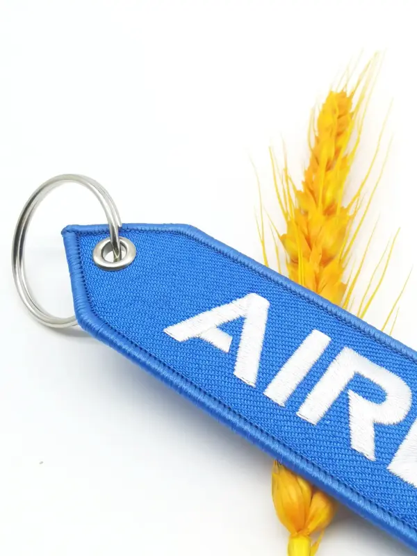 Blue AIRBUS Keychain Double Sided Embroidered - Image 5