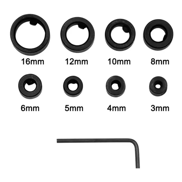 8pc Limit Ring Set for Drill Bits 3-16mm - Image 7