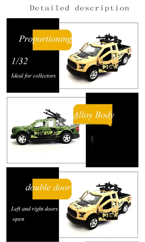 1/32 Scale F150 Alloy Off-road Truck Model - Image 3