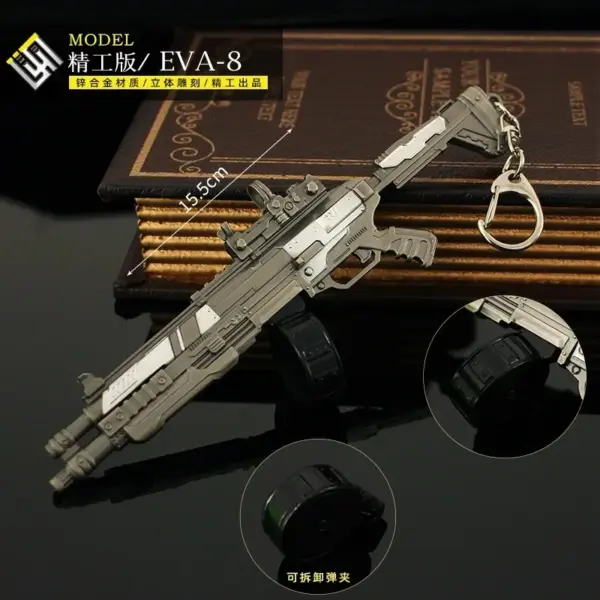 16cm All-Metal Gun Keychain Model Pendant - Image 17
