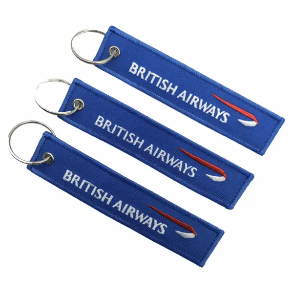 British Airways Blue Keychain Embroidered Tag - Image 5