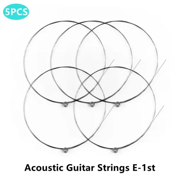 5 Pcs E-1st Single Guitar Strings Silvery - Image 5