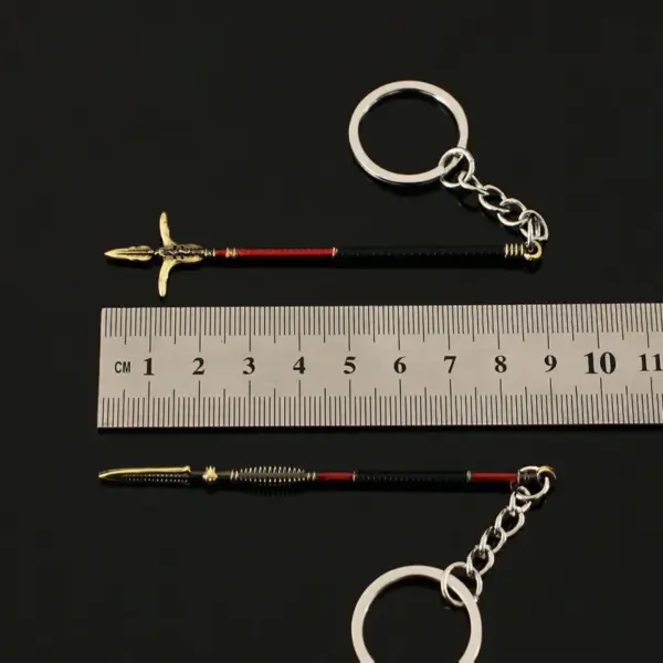 Mini Metal Zhizi Sword Keychain 9cm Model - Image 4