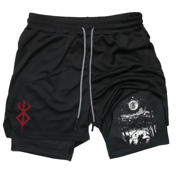 Men's Quick-Dry 2 In 1 Gym Shorts - Image 2