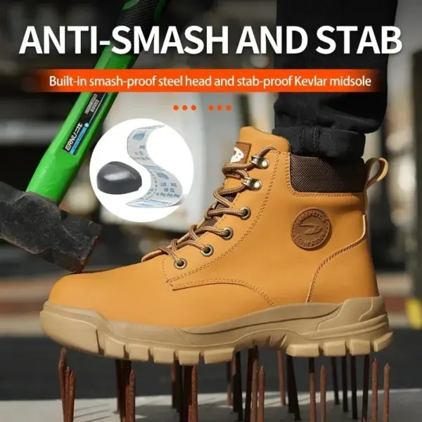 Lightweight Steel Toe Work Boots for Men - Image 4