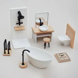Dollhouse Bathroom Set Washbasin Tub Toilet 15 Sb406850aa4bb4b1ebd7c1b8bca698c73x