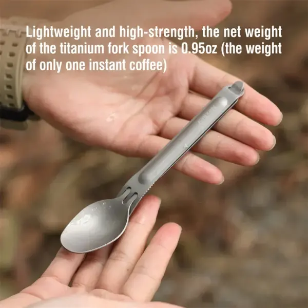 NexTool Titanium Spoon and Fork Set - Image 3