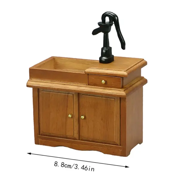 1:12 Scale Wooden Miniature Cabinet for Dollhouse - Image 24