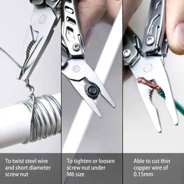 NexTool 10-in-1 Mini Multitool Pliers Red/Green - Image 4