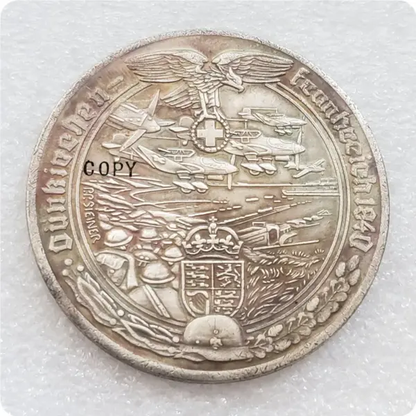 WWII Commemorative Replica Medal 50MM - Image 9