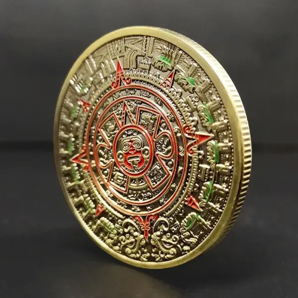 Aztec Gold Decorative Commemorative Coin - Image 2