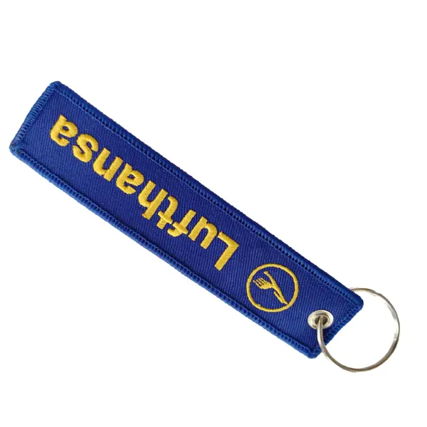 LUFTHANSA Double Sided Embroidery Keychain - Image 3