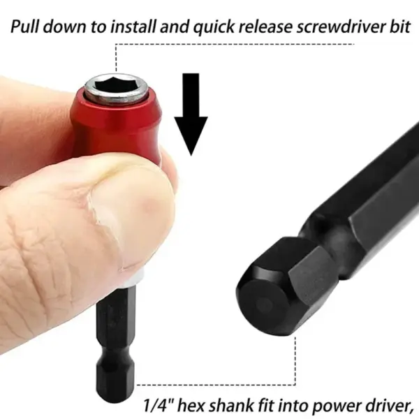 Red Quick Release Screwdriver Bit Extension Set - Image 5