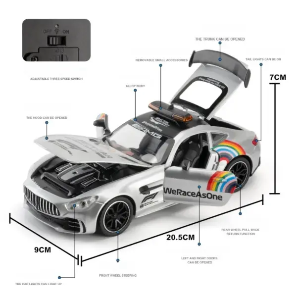 1/24 Metal Diecast GTR Race Car Model - Image 2