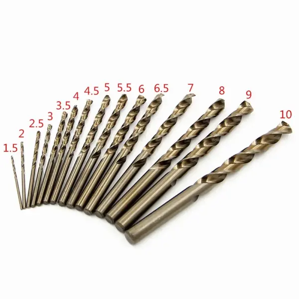 15pc M35 Cobalt Twist Drill Bit Set - Image 7