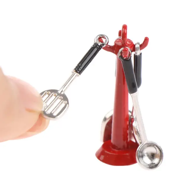 Miniature Metal Kitchen Utensils Set for Dolls - Image 8