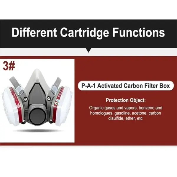 Reusable Half Face Respirator with Cotton Filter - Image 5