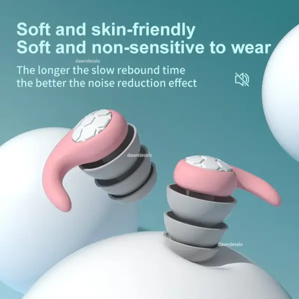 Silicone Waterproof Noise Cancelling Earplugs - Image 6