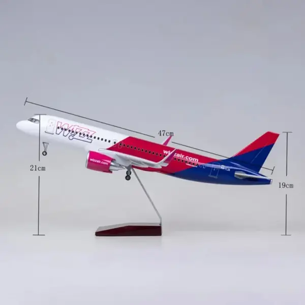 A320NEO Wizz Air Model Toy Airplane 47CM - Image 5