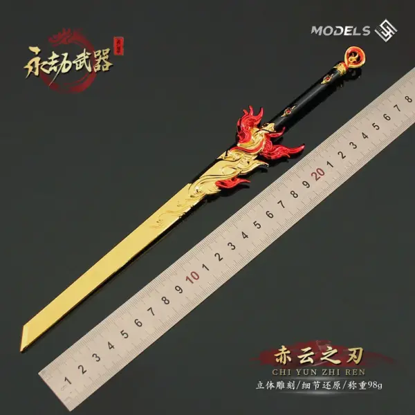 28cm Naraka Bladepoint Metal Sword Model - Image 4
